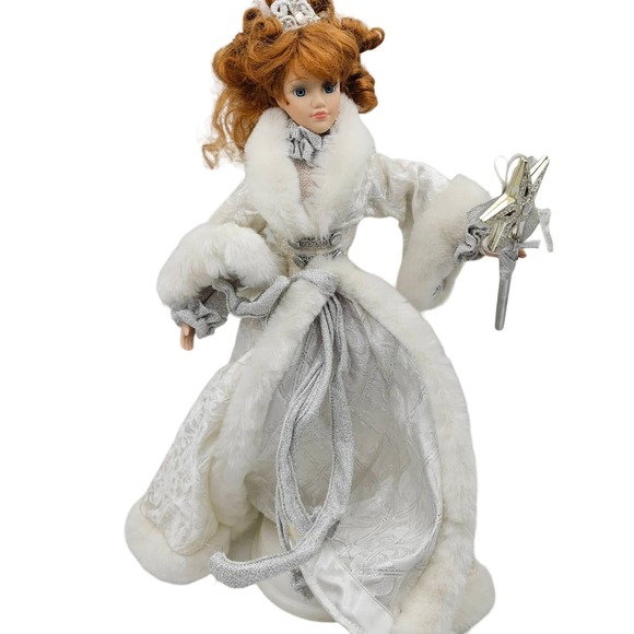 Vintage 1999 Santa's Best Holiday Animated Sparkling Porcelain Angel Doll RARE - Picture 1 of 6